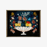 Still Life—Flowers and Fruit in White and Pink Bowl by Unknown - thumbnail_0_nf_67372b9912f9211d49d3d9b6